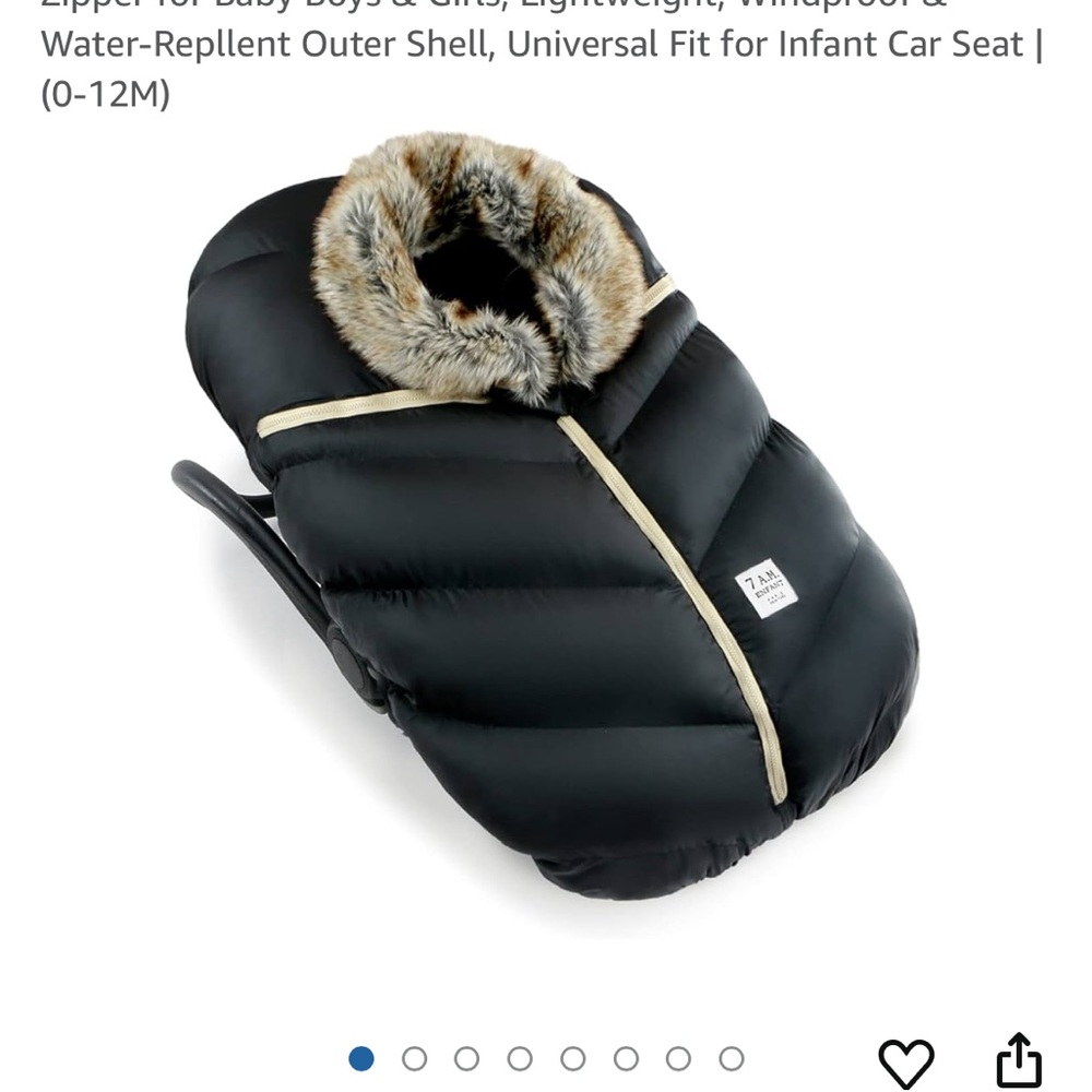 7 A.M. Enfant Black Infant Car Seat Cover